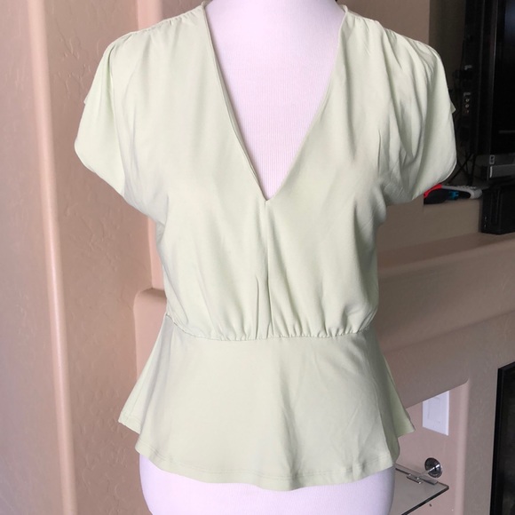 Leith Tops - 4 for $15 Leith Mint Green Peplum Top Size Small